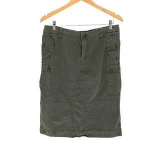 Mason's‎ Women’s Rites Stretch Flat Front Cargo Straight Pencil Skirt Dark Green